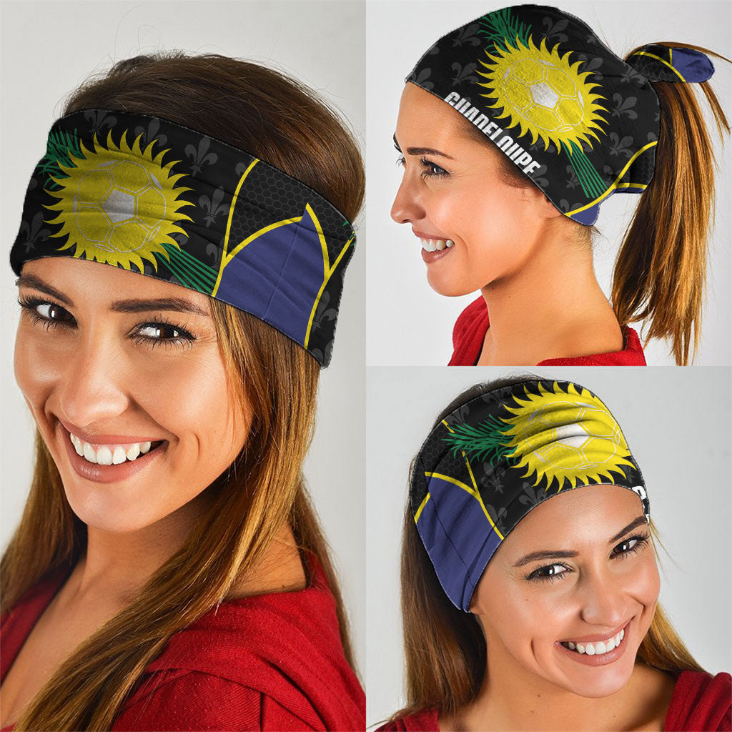 Guadeloupe Football Neck Gaiter Allez Les Gwada Boys Flag Color