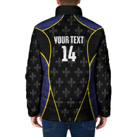 Guadeloupe Football Custom Padded Jacket Allez Les Gwada Boys Flag Color