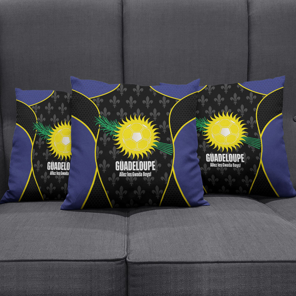 Guadeloupe Football Pillow Cover Allez Les Gwada Boys Flag Color