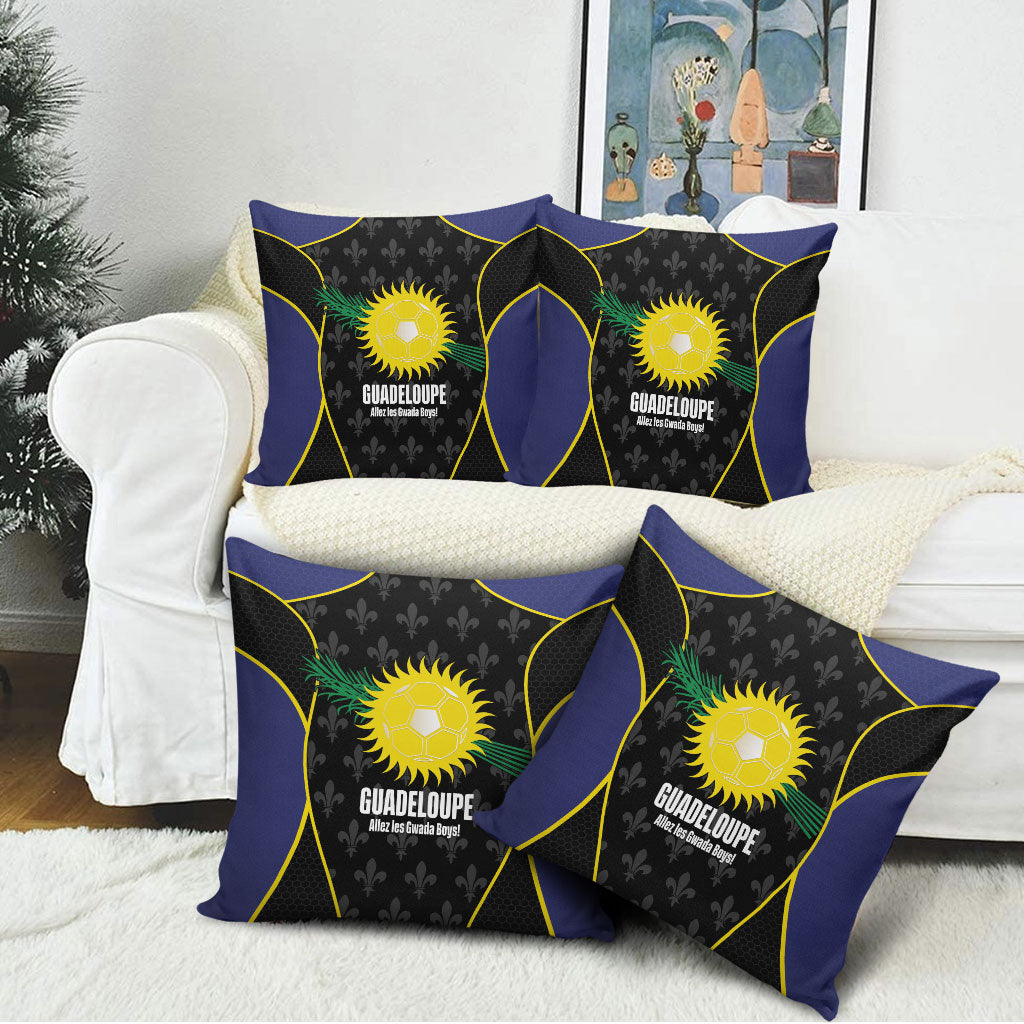 Guadeloupe Football Pillow Cover Allez Les Gwada Boys Flag Color