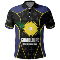 Guadeloupe Football Custom Polo Shirt Allez Les Gwada Boys Flag Color