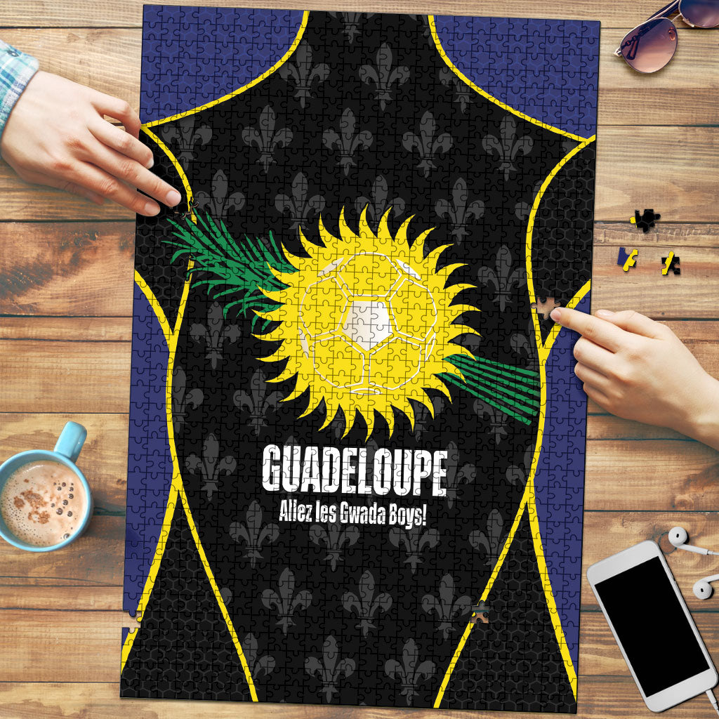 Guadeloupe Football Puzzle Allez Les Gwada Boys Flag Color