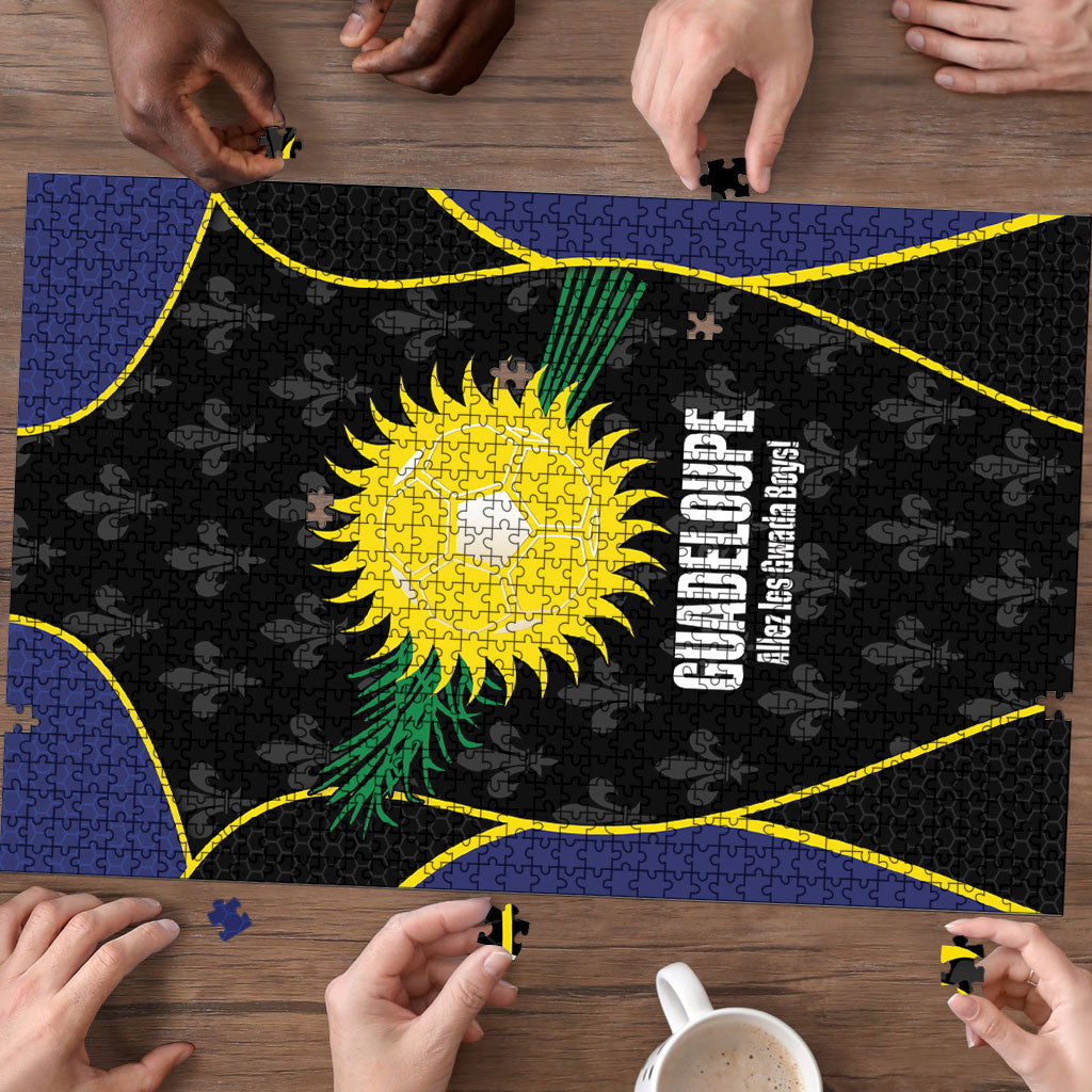 Guadeloupe Football Puzzle Allez Les Gwada Boys Flag Color