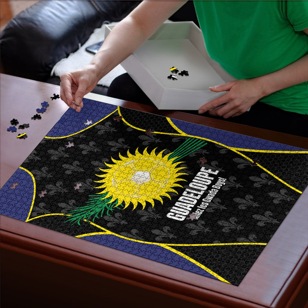 Guadeloupe Football Puzzle Allez Les Gwada Boys Flag Color