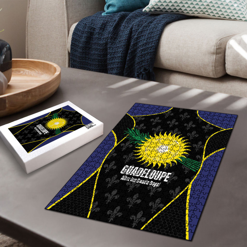 Guadeloupe Football Puzzle Allez Les Gwada Boys Flag Color