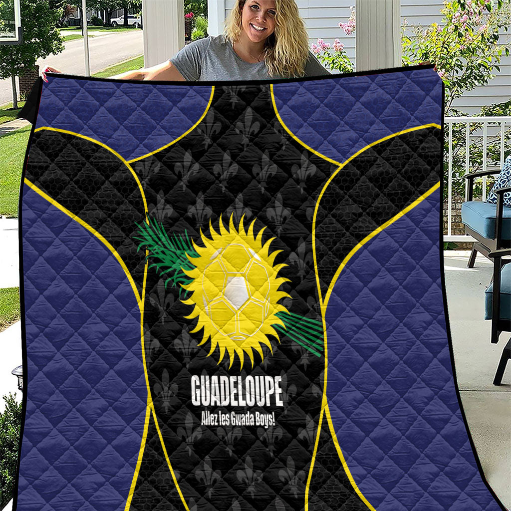 Guadeloupe Football Quilt Allez Les Gwada Boys Flag Color
