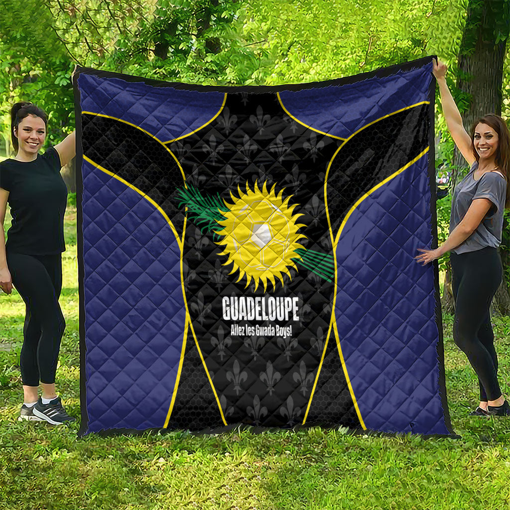Guadeloupe Football Quilt Allez Les Gwada Boys Flag Color