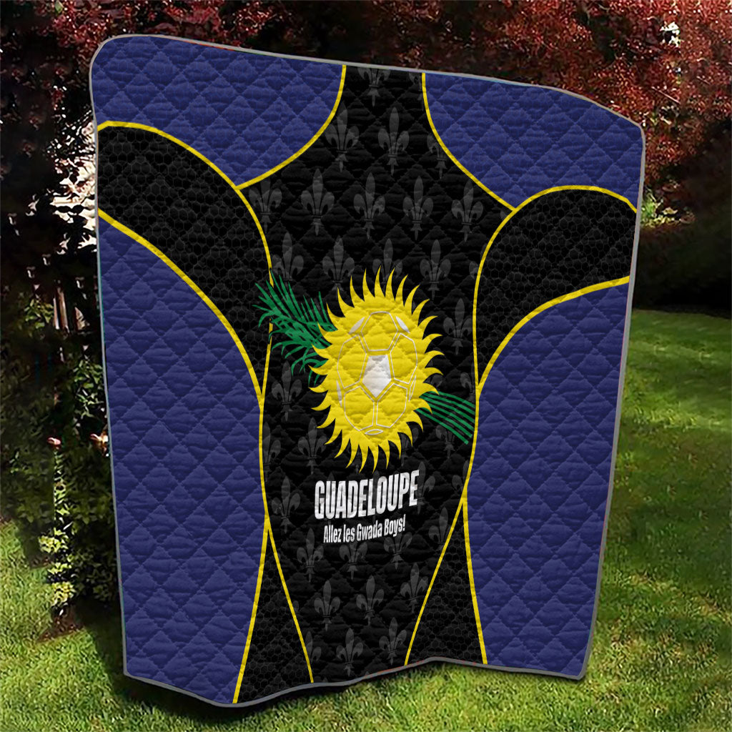 Guadeloupe Football Quilt Allez Les Gwada Boys Flag Color