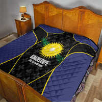 Guadeloupe Football Quilt Allez Les Gwada Boys Flag Color