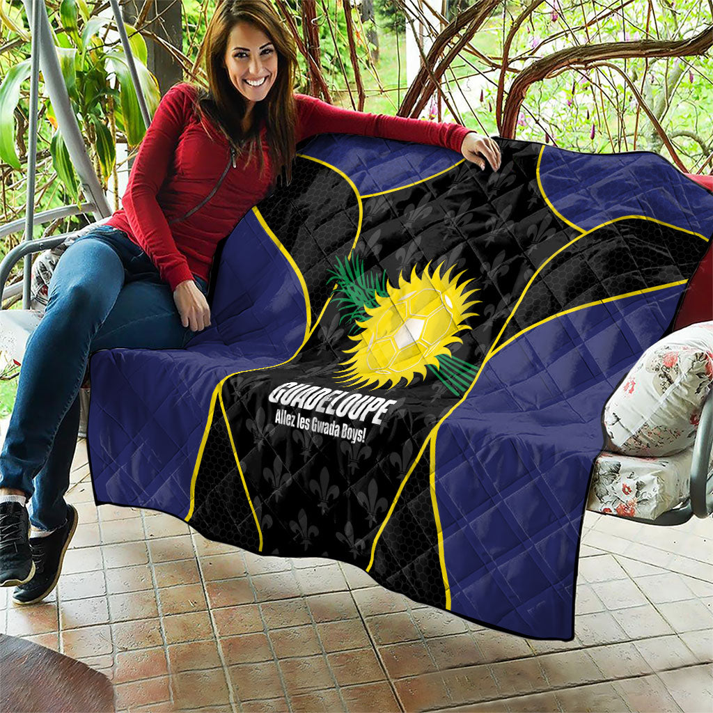 Guadeloupe Football Quilt Allez Les Gwada Boys Flag Color