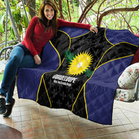 Guadeloupe Football Quilt Allez Les Gwada Boys Flag Color