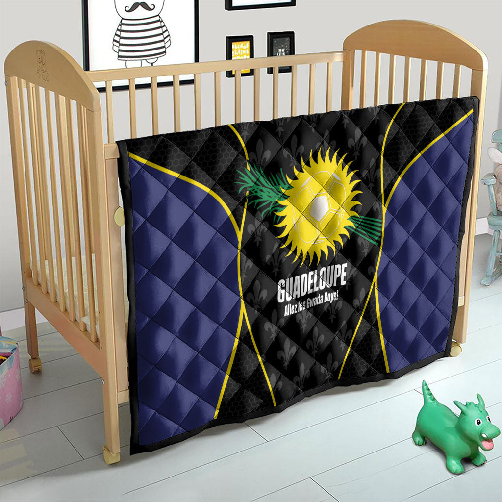 Guadeloupe Football Quilt Allez Les Gwada Boys Flag Color