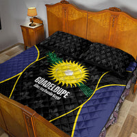 Guadeloupe Football Quilt Bed Set Allez Les Gwada Boys Flag Color