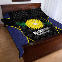 Guadeloupe Football Quilt Bed Set Allez Les Gwada Boys Flag Color