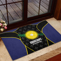 Guadeloupe Football Rubber Doormat Allez Les Gwada Boys Flag Color