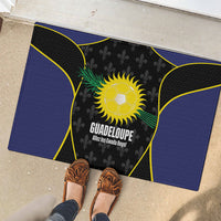 Guadeloupe Football Rubber Doormat Allez Les Gwada Boys Flag Color