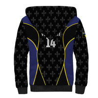 Guadeloupe Football Custom Sherpa Hoodie Allez Les Gwada Boys Flag Color