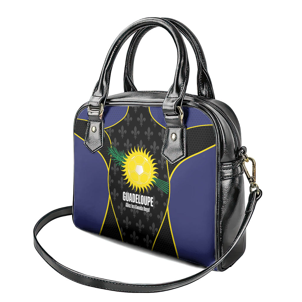 Guadeloupe Football Shoulder Handbag Allez Les Gwada Boys Flag Color