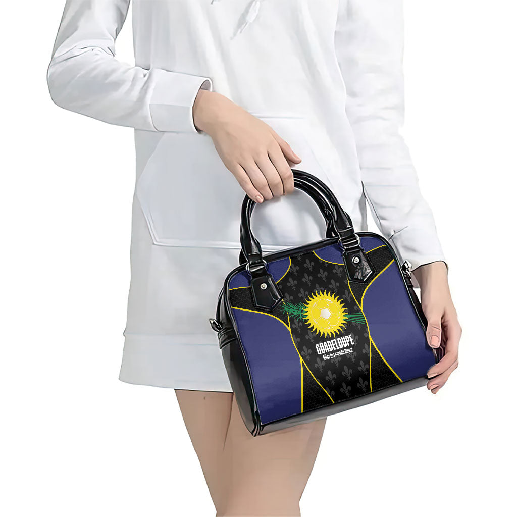Guadeloupe Football Shoulder Handbag Allez Les Gwada Boys Flag Color