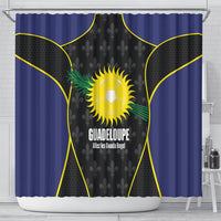 Guadeloupe Football Shower Curtain Allez Les Gwada Boys Flag Color