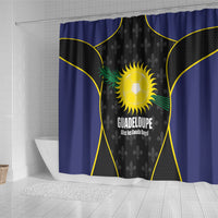 Guadeloupe Football Shower Curtain Allez Les Gwada Boys Flag Color