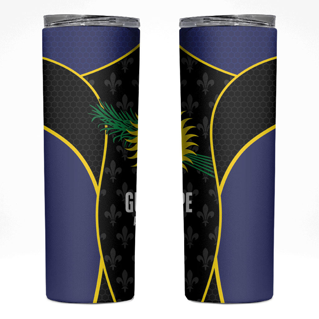 Guadeloupe Football Skinny Tumbler Allez Les Gwada Boys Flag Color
