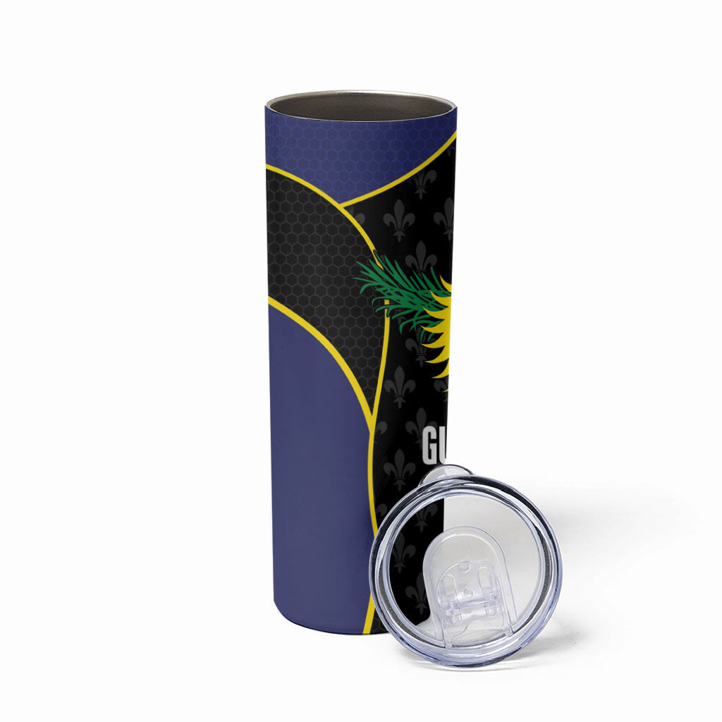 Guadeloupe Football Skinny Tumbler Allez Les Gwada Boys Flag Color