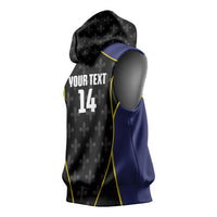 Guadeloupe Football Custom Sleeveless Hoodie Allez Les Gwada Boys Flag Color