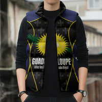 Guadeloupe Football Custom Sleeveless Puffer Jacket Allez Les Gwada Boys Flag Color