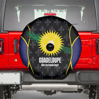 Guadeloupe Football Spare Tire Cover Allez Les Gwada Boys Flag Color