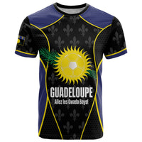 Guadeloupe Football Custom T Shirt Allez Les Gwada Boys Flag Color