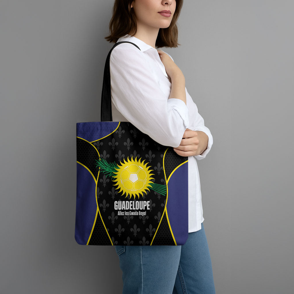 Guadeloupe Football Tote Bag Allez Les Gwada Boys Flag Color