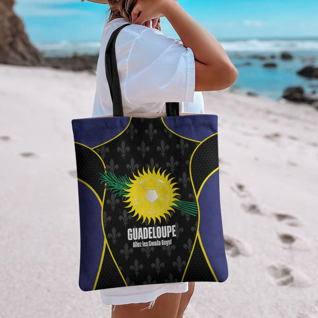 Guadeloupe Football Tote Bag Allez Les Gwada Boys Flag Color