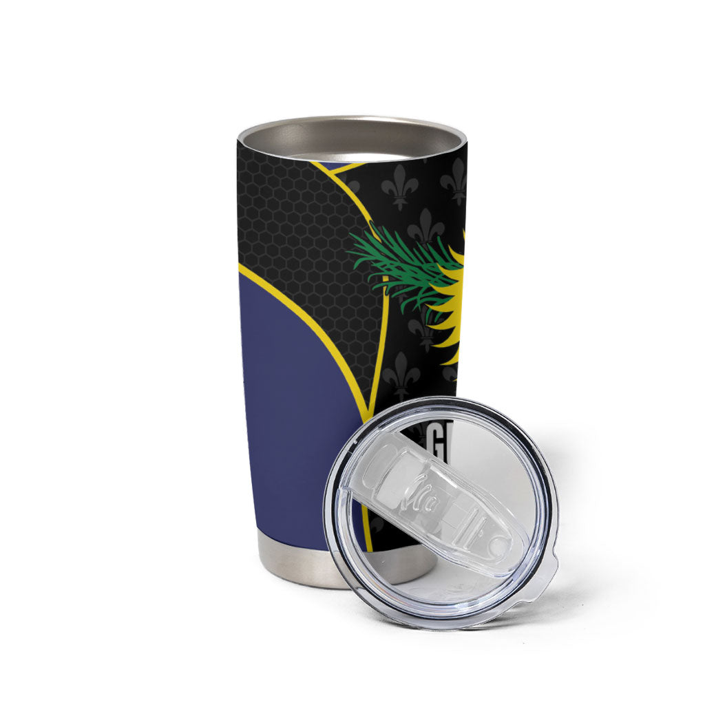 Guadeloupe Football Tumbler Cup Allez Les Gwada Boys Flag Color