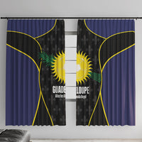 Guadeloupe Football Window Curtain Allez Les Gwada Boys Flag Color