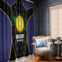 Guadeloupe Football Window Curtain Allez Les Gwada Boys Flag Color