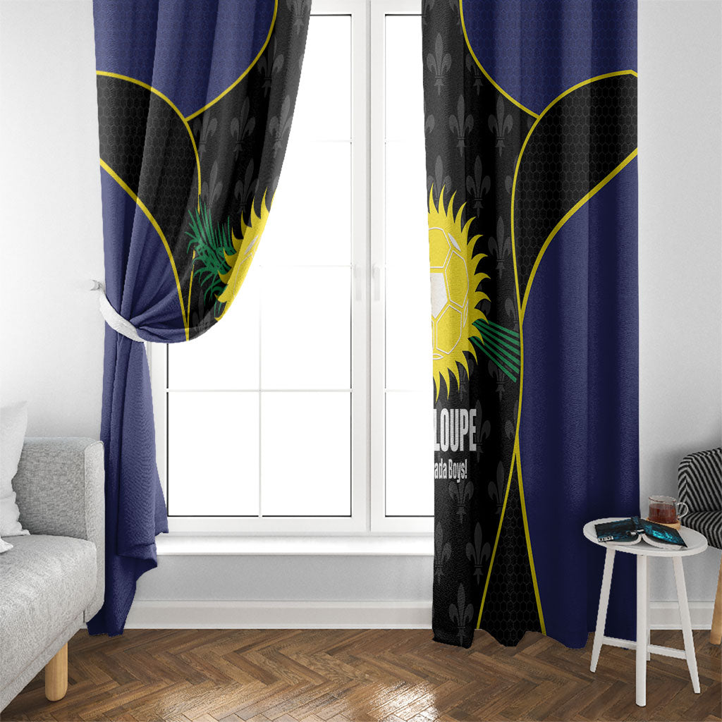 Guadeloupe Football Window Curtain Allez Les Gwada Boys Flag Color