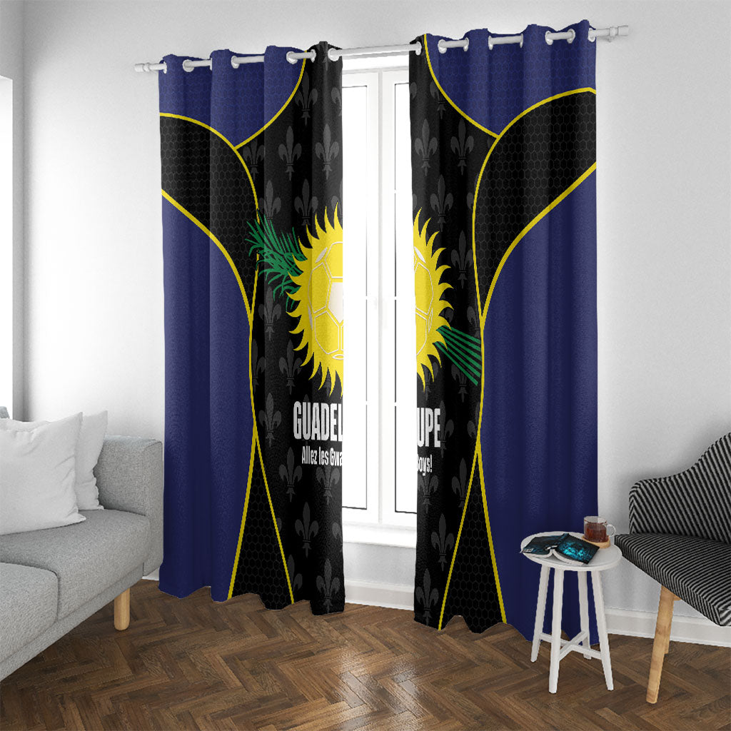 Guadeloupe Football Window Curtain Allez Les Gwada Boys Flag Color
