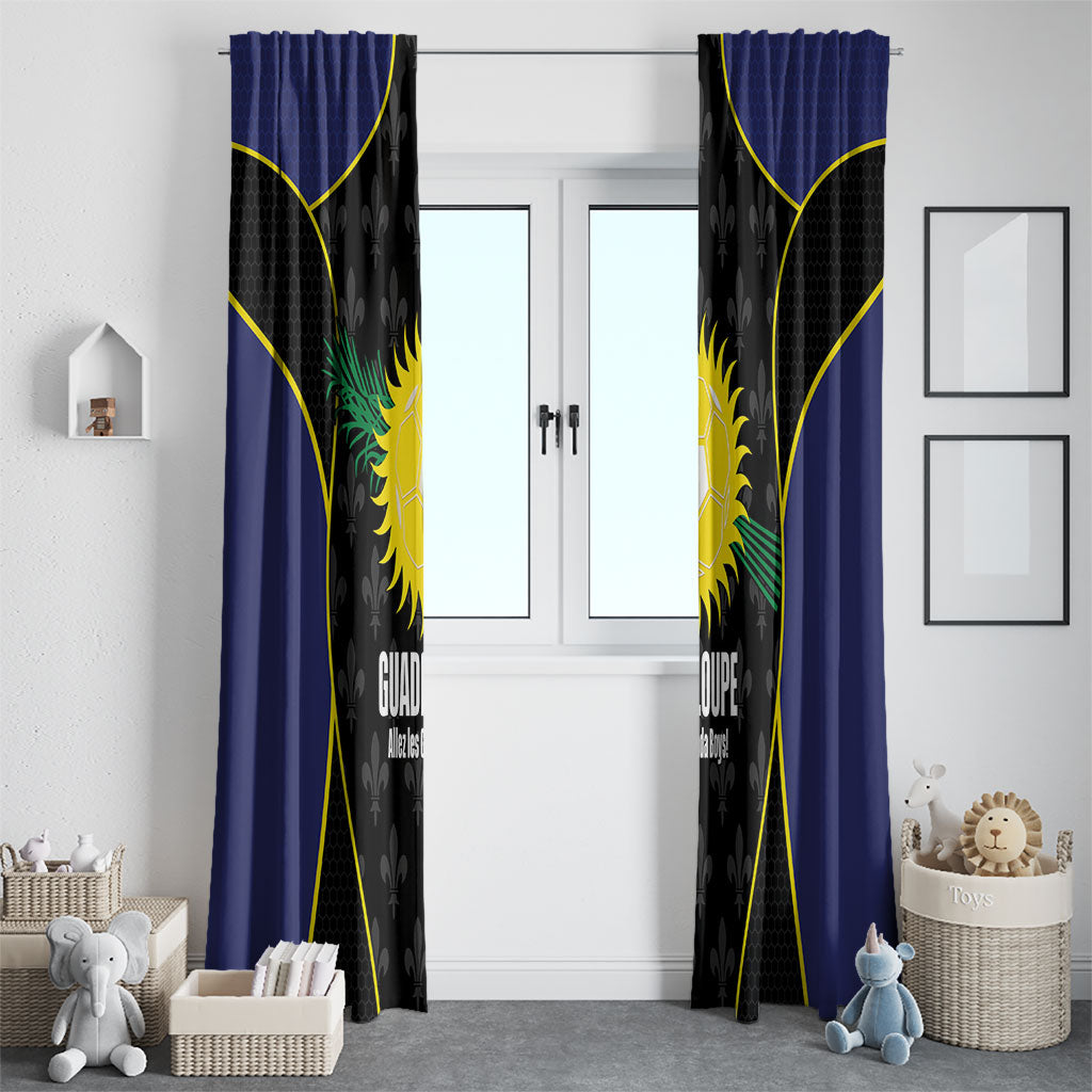 Guadeloupe Football Window Curtain Allez Les Gwada Boys Flag Color