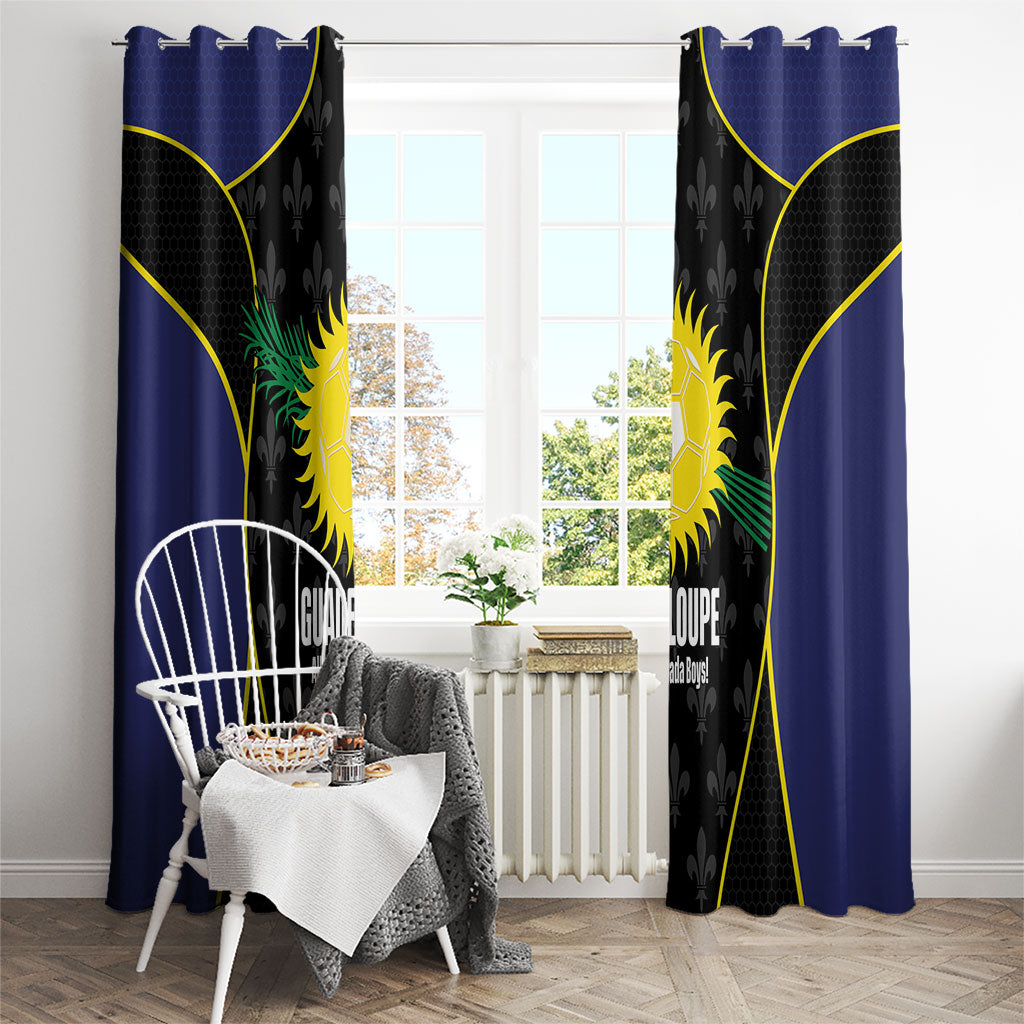 Guadeloupe Football Window Curtain Allez Les Gwada Boys Flag Color