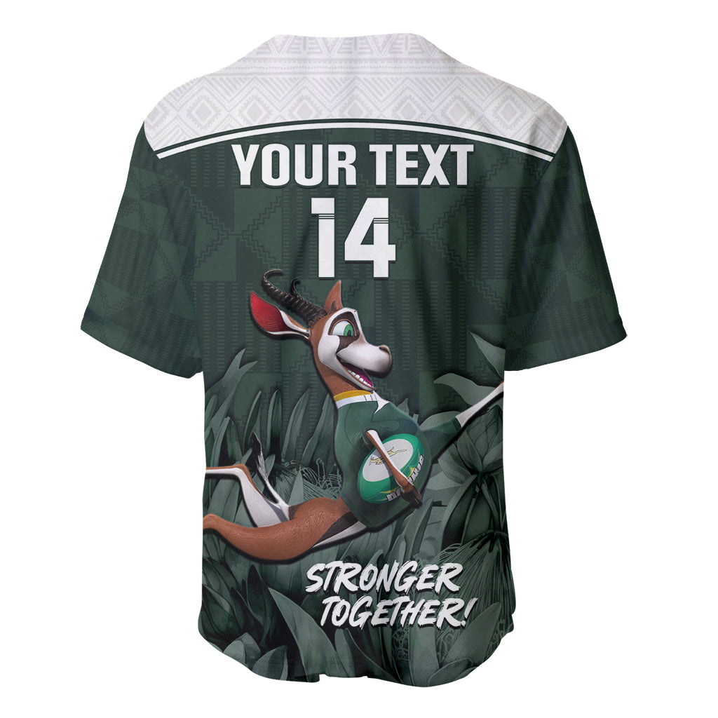 Custom South Africa Rugby Baseball Jersey Springboks 4th Champions World Cup Proud Bokke - Wonder Print Shop