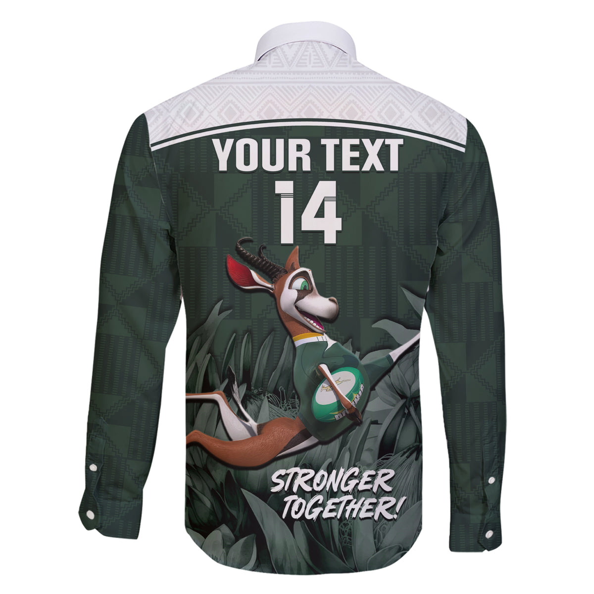Custom South Africa Rugby Family Matching Short Sleeve Bodycon Dress and Hawaiian Shirt Springboks 4th Champions World Cup Proud Bokke - Wonder Print Shop