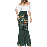 Custom South Africa Rugby Mermaid Dress Springboks 4th Champions World Cup Proud Bokke - Wonder Print Shop