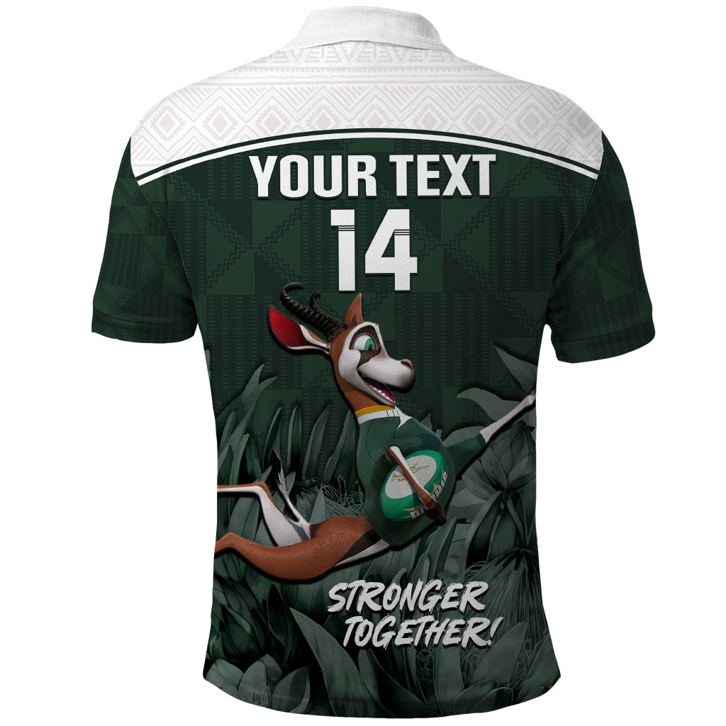 Custom South Africa Rugby Polo Shirt Springboks 4th Champions World Cup Proud Bokke - Wonder Print Shop