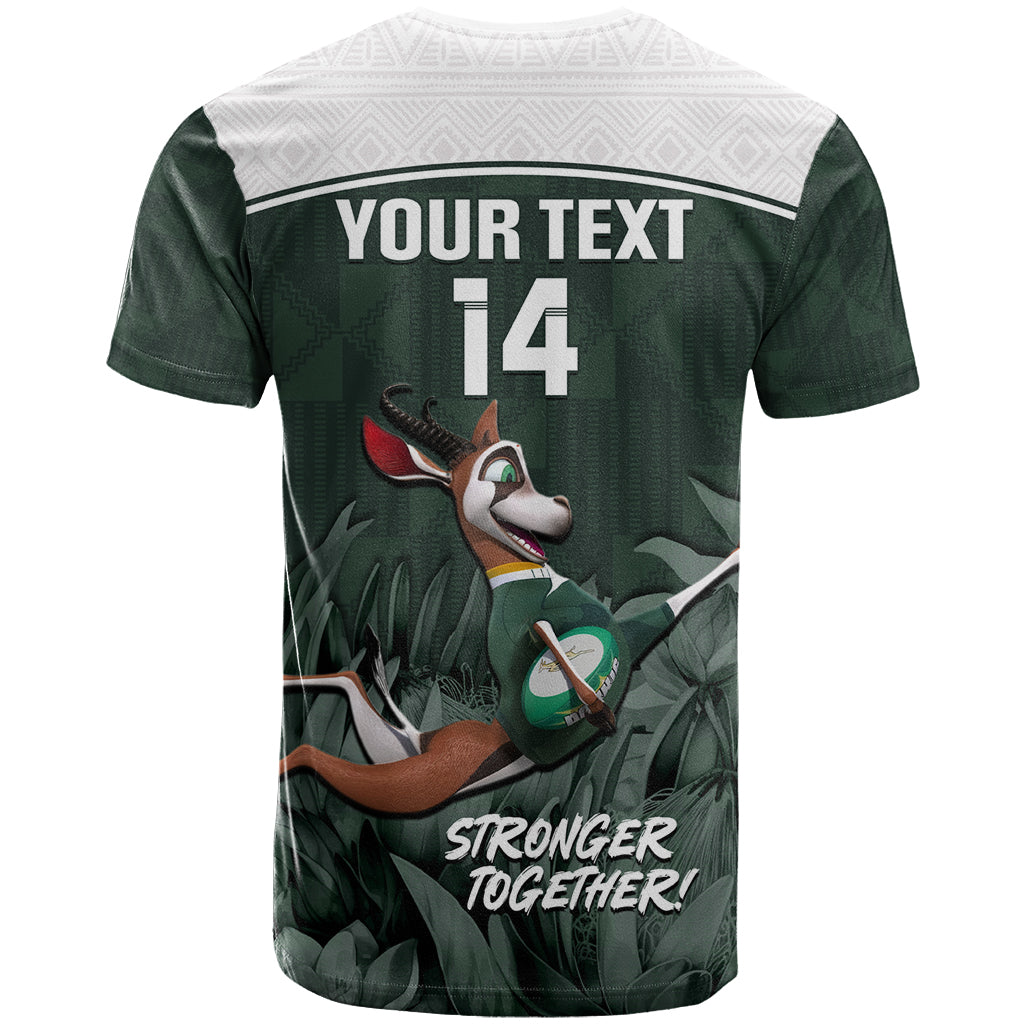 Custom South Africa Rugby T Shirt Springboks 4th Champions World Cup Proud Bokke - Wonder Print Shop