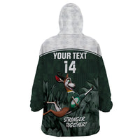 Custom South Africa Rugby Wearable Blanket Hoodie Springboks 4th Champions World Cup Proud Bokke - Wonder Print Shop
