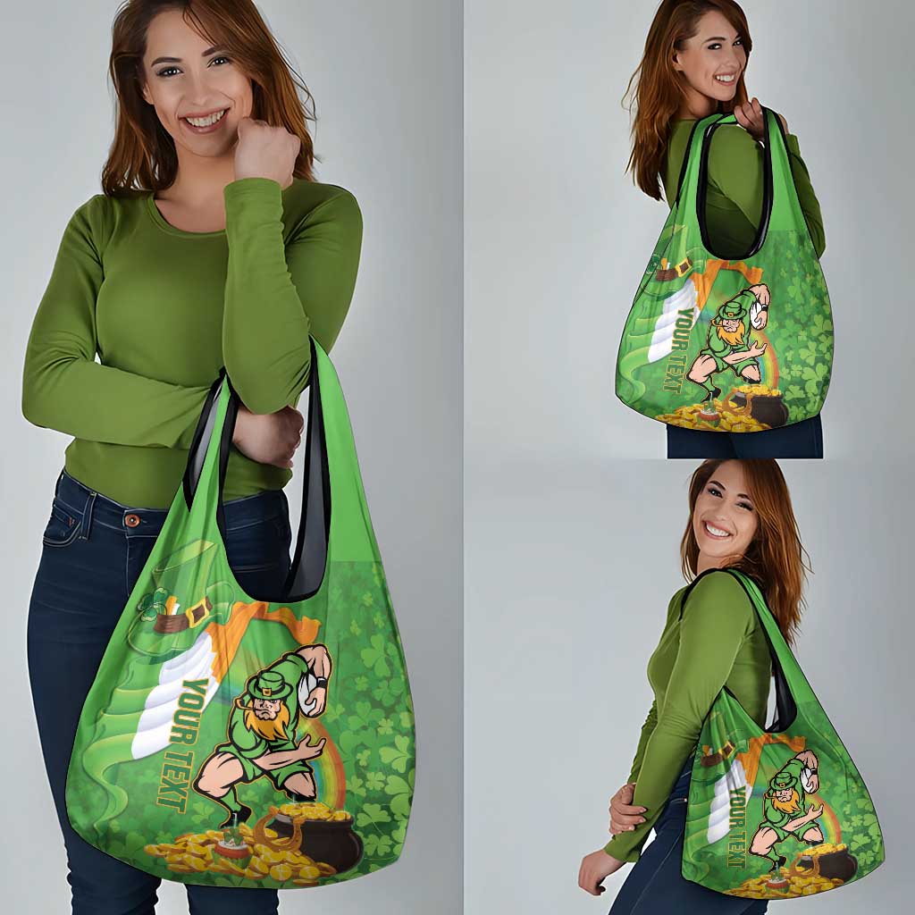 Personalised Ireland Rugby 2025 Grocery Bag Irish Leprechaun Saint Patrick's Day