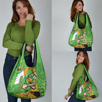 Personalised Ireland Rugby 2025 Grocery Bag Irish Leprechaun Saint Patrick's Day