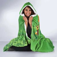 Personalised Ireland Rugby 2025 Hooded Blanket Irish Leprechaun Saint Patrick's Day - Wonder Print Shop