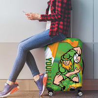Personalised Ireland Rugby 2025 Luggage Cover Irish Leprechaun Saint Patrick's Day - Wonder Print Shop